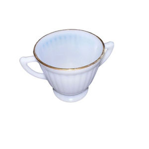 MacBeth Evans Petalware Gold Banded Cremax Sugar Bowl Excellent